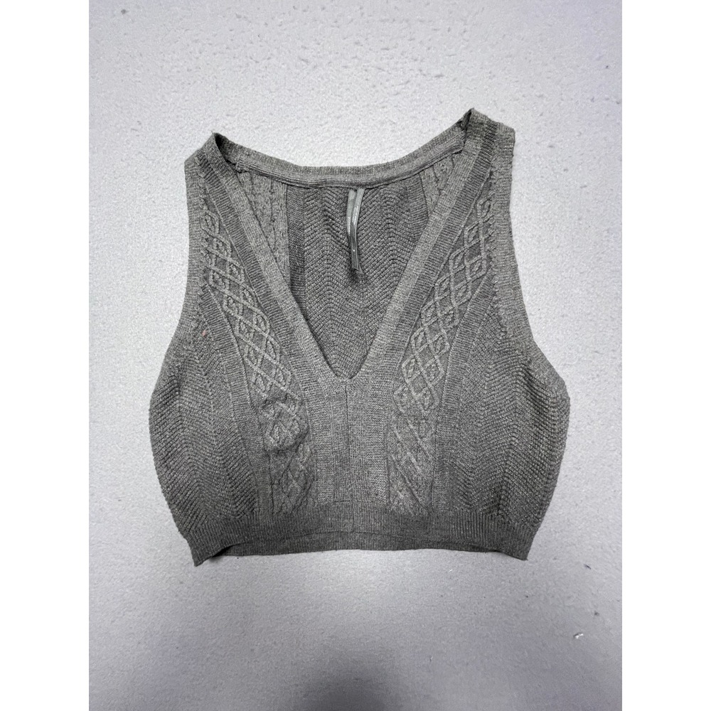 Urban Outfitters Sweater Vest Knit Gray Medium Womens